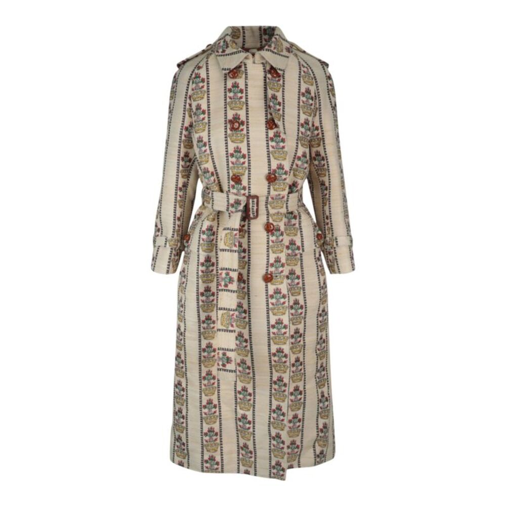 Gucci 100 Flower and Crown Coat Multi Womens